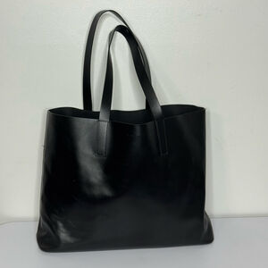 Everlane Day Market Black Leather Tote Bag